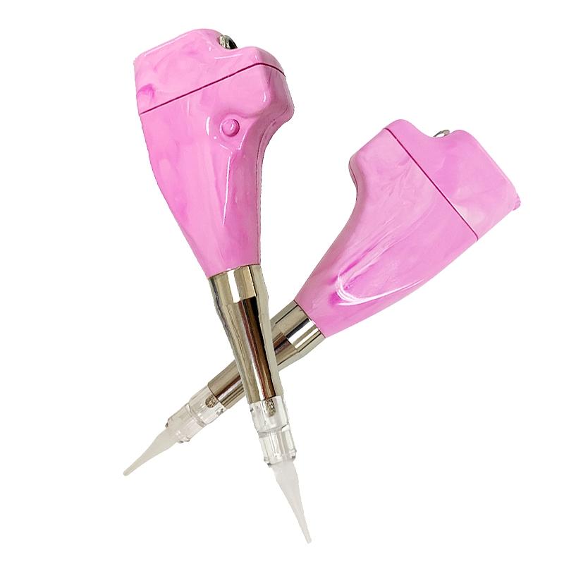 Pink Color Marbled Cosmetic Ombre Powder Eyebrow Tattoo Machine Pen BL-506