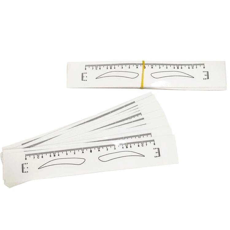 50 PCS Disposable Sticker Eyebrow Ruler Measuring BL-219