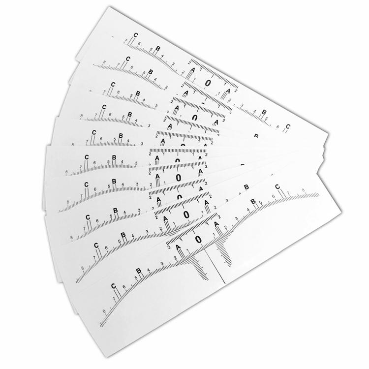 Disposable Permanent Makeup Eyebrow Measuring Ruler Stickers BL-210